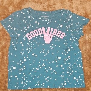 Old Navy Kids Teal 'Good Vibes' T-Shirt